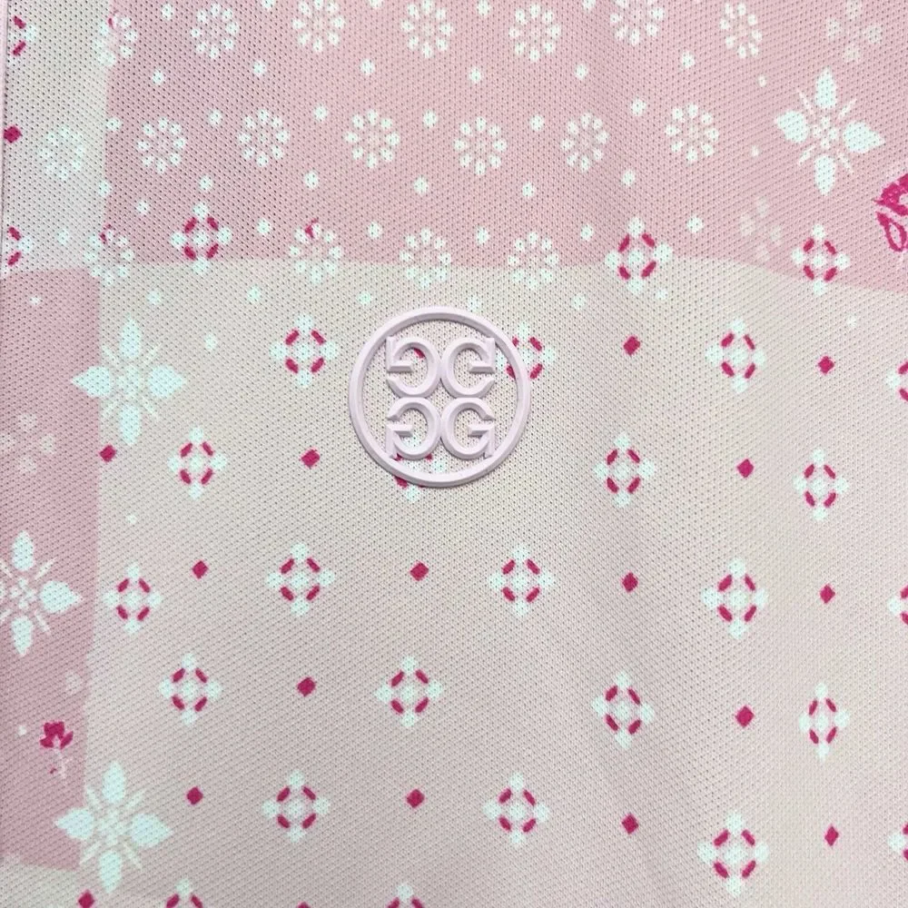 G/Fore NEW WITH TAGS Men's Size Medium Boro Patch Tech Golf S/S Polo Pink Floral - Picture 5 of 9